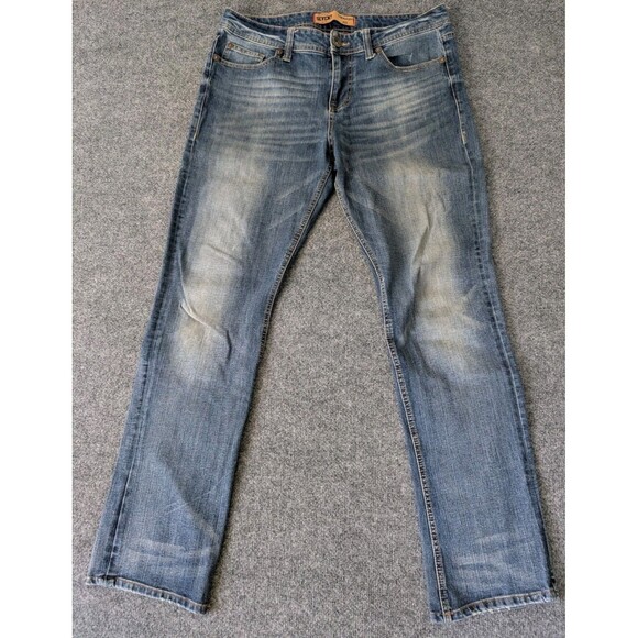 Seven 7 Jeans Straight Fit Mens Size 34x34 Blue Distressed - Picture 1 of 5